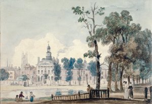 伦敦市Moorfields区老伯利恒医院的外景，1811年