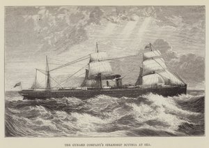 Cunard公司在海上的轮船Scythia 作者 乔治·奥古斯都·萨拉