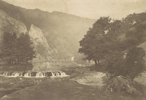 Dove Dale的入口，德比郡，1880年代，1888年印刷。 作者 乔治·班卡特