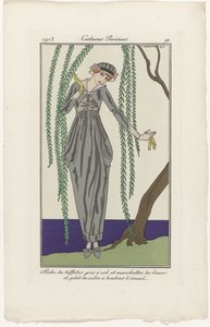 Journal des Dames et des Modes，巴黎服装，1913 年，第 91 期：塔夫绸连衣裙 (...)
