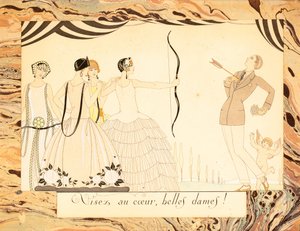 瞄准心脏，美丽的女士们!摘自《快乐的一天》或《时尚美女》，1924年。