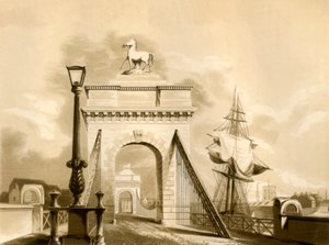 诺福克大桥，新肖勒姆，1835年。 作者 乔治·巴克斯特