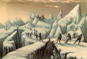 攀登勃朗峰的阶段，约1853年，1946年。   作者 乔治·巴克斯特