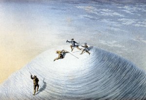 阿尔伯特-史密斯 1851 年攀登勃朗峰（彩色版画） 作者 乔治·巴克斯特