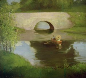 中央公园（布面油画） 作者 乔治·本杰明·卢克斯