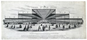 海德公园 1851 年展览建筑内景。女王陛下专员最终批准的版本 作者 乔治·伯杰