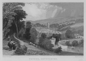 德文郡托特尼斯（雕刻）（Totnes, Devonshire）。