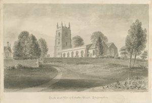 埃拉斯通教堂（Ellastone Church）：棕褐色绘图，1841年
