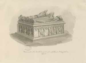 利教堂-约翰·阿斯顿爵士的纪念碑：棕褐色绘画，1841年