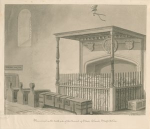 斯托教堂-餐桌墓：棕褐色图纸，1841年