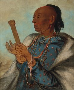 Ah-tón-we-tuck, Cock Turkey, Repeating His Prayer, 1830. 作者 乔治·卡特琳