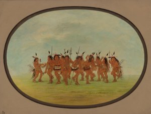 有趣的舞蹈--苏族，18611869年。 作者 乔治·卡特琳