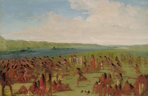 妇女们的球赛，普雷里杜肯，1835-1836。 作者 乔治·卡特琳