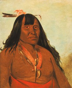 Bón-són-gee，新火，一个乐队酋长，1834年。 作者 乔治·卡特琳