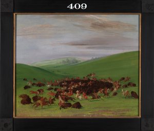 水牛城，希达萨人的包围圈，1832-1833。 作者 乔治·卡特琳