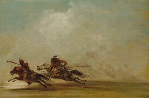科曼奇勇士全速推进奥萨奇人，1837-1839。 作者 乔治·卡特琳
