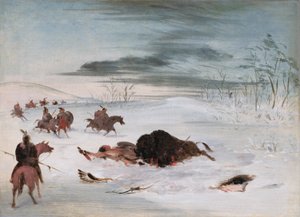 雪堆中垂死的水牛 作者 乔治·卡特琳