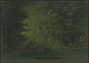 亚马逊河畔泻湖的入口，1854年至1869年。 作者 乔治·卡特琳