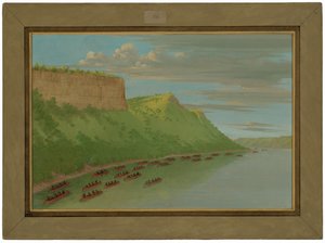 亨内平神父和同伴们经过情人节的飞跃。1680年4月 作者 乔治·卡特琳