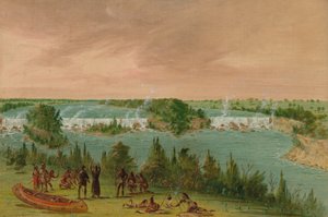 亨内平神父和同伴们在圣安东尼瀑布。1680年5月1日，18471848年。 作者 乔治·卡特琳