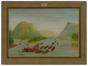 亨内平神父和两个同伴被苏族人俘虏。1680年4月 作者 乔治·卡特琳