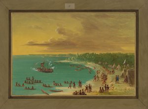 格里芬在伊利湖上的首次航行，1679年8月7日，1847-48年 作者 乔治·卡特琳