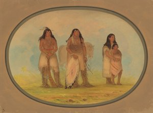 四个基奥瓦印第安人，18611869年。 作者 乔治·卡特琳