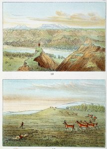 美洲的印第安人：猎杀羚羊 乔治-卡特林（1794-1872）的版画作品 作者 乔治·卡特琳