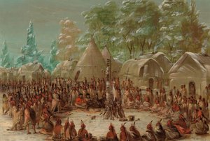 拉萨尔党在伊利诺伊村的盛宴。1680年1月2日，18471848年。 作者 乔治·卡特琳
