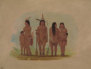 帕亚瓜斯部落的成员，1854-1869年。 作者 乔治·卡特琳