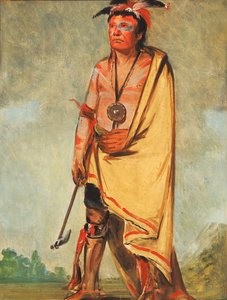 No-ak-chóo-she-kaw，《打破灌木丛的人》，1828年。 作者 乔治·卡特琳