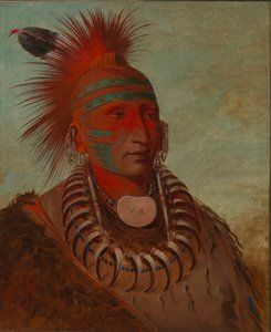 No-ho-mun-ya，一个不给予关注的人，1844年。 作者 乔治·卡特琳