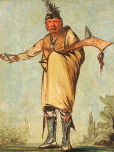 纳乌-卡乌，伍德，前部落首领，1828年。 作者 乔治·卡特琳