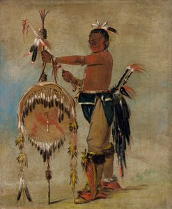 Pash-ee-pa-hó，小刺客酋长，一个可敬的索克族酋长，1835年。 作者 乔治·卡特琳