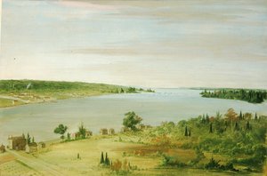 索特-玛丽，显示远处的美国驻军，1836-1837。 作者 乔治·卡特琳