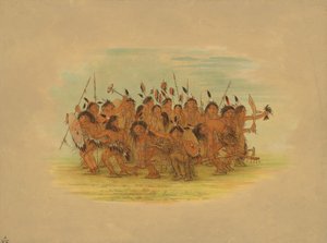 头皮舞--苏族，1861年。 作者 乔治·卡特琳
