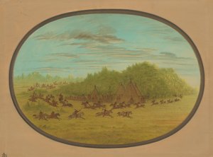 卡曼奇人的虚假战斗，1861-869年。 作者 乔治·卡特琳