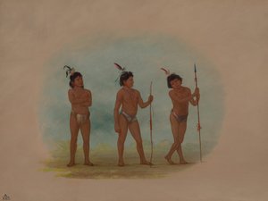 奥卡的三个孩子，1854-1869。 作者 乔治·卡特琳