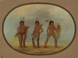 三位夏安族勇士，18611869年。 作者 乔治·卡特琳