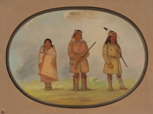 三个特拉华州的印第安人，18611869年。 作者 乔治·卡特琳