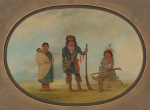 三名米麦克印第安人，18611869年。 作者 乔治·卡特琳