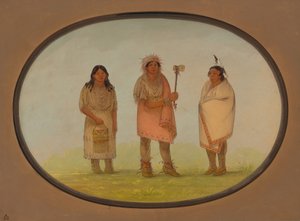 三个皮安克肖印第安人，18611869年。 作者 乔治·卡特琳