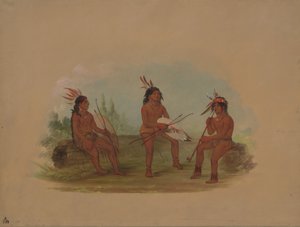三个年轻的奇努克人，18551869。 作者 乔治·卡特琳