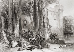 The Siege of Lathom House，1644，由W. Topham雕刻 作者 乔治·卡特莫尔