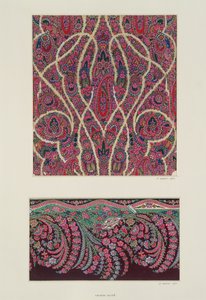 佩斯利披肩的面料设计，c.1871
