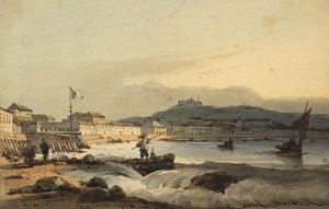 澳门海旁，南边，左侧是圣彼得堡，1830-1845年 作者 乔治·钦纳里