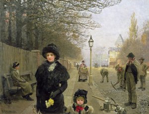 一个春天的早晨，Haverstock Hill，1881年