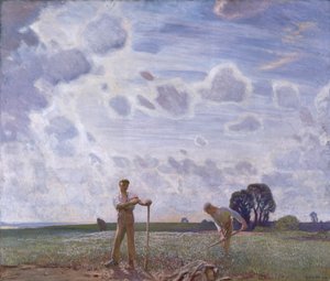 六月的田野》，1914年 作者 乔治·克劳森