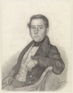 一位坐着的绅士肖像 作者 George Coutteau