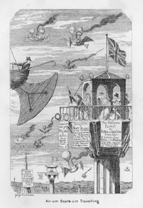 Air-um，Scare-um Traveling –即对1843年飞行的未来的期望 作者 乔治·克鲁克申克